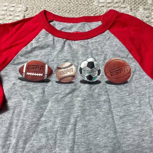 NWT Walt Disney World ESPN Kids Sports 3/4 Sleeve Raglan Shirt Size 12 Months - Picture 4 of 9